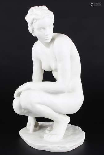 Rosenthal - Die Hockende von Fritz Klimsch, crouching female...