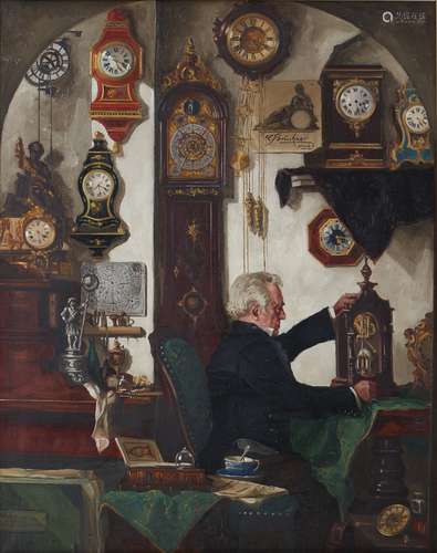 Curt Brückner (1896-1971) Der Uhrmacher, the watchmaker,