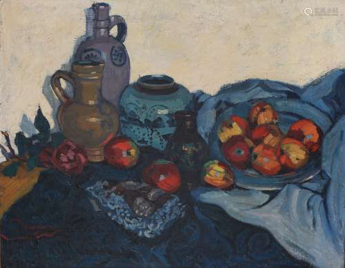 Unbekannter Expressionist um 1920, Stillleben, still life ar...