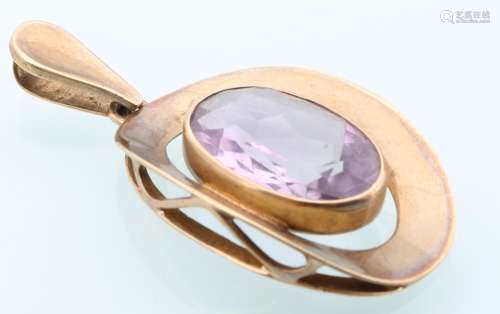 333 Gold Anhänger mit Amethyst, 8K gold pendant,