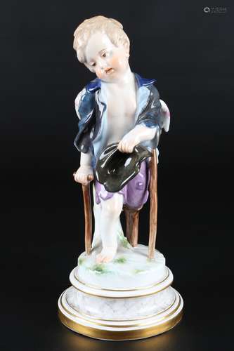 Meissen Pfeifferzeit Amor als Bettler, cupid as beggar,