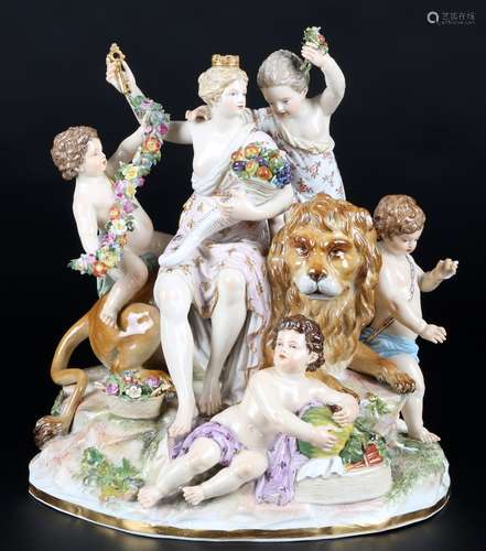 Meissen Figurengruppe Allegorie der Erde, allegory of the ea...