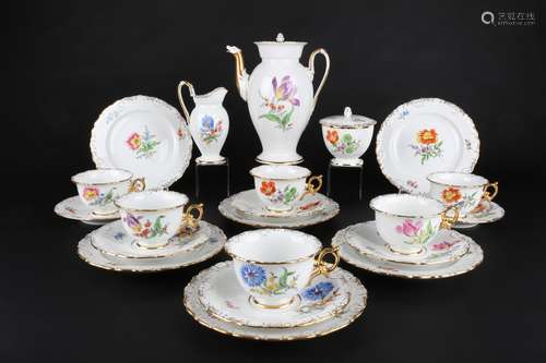 Meissen Empire Kaffeeservice für 6 Personen, coffee set for ...