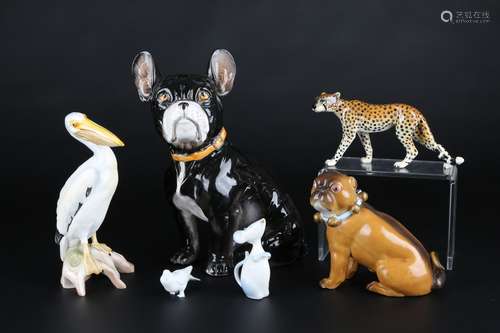 Porzellan Tierfiguren Konvolut, porcelain animal figures,