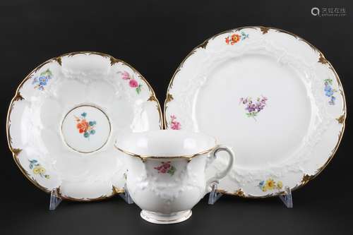 Meissen B-Form Kaffeegedeck, coffee cup set,