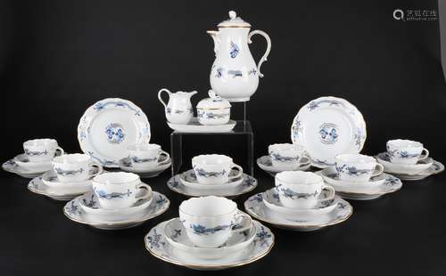 Meissen Blauer Reicher Hofdrache Kaffeeservice für 10 Person...