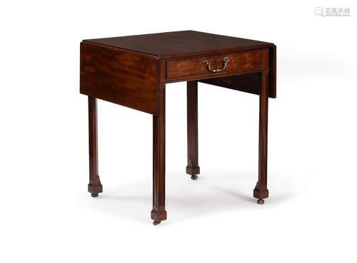 A GEORGE III MAHOGANY PEMBROKE GAMES TABLE, CIRCA 1770