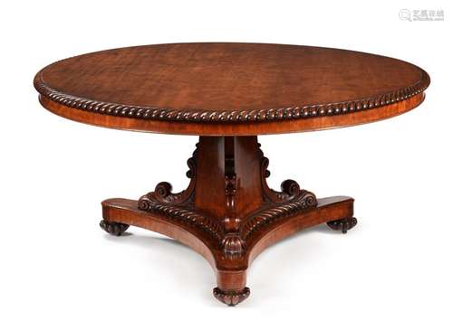 A WILLIAM IV MAHOGANY CENTRE TABLE, CIRCA 1835, IN THE MANNE...