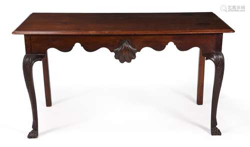 AN IRISH GEORGE II MAHOGANY HALL OR SERVING TABLE, CIRCA 175...