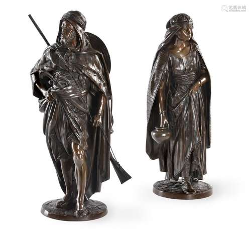 AFTER JEAN JULES SALMSON, A PAIR OF ORIENTALIST BRONZES 'LA ...