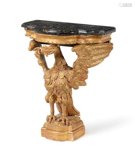 A GEORGE III GILTWOOD EAGLE CONSOLE TABLE, SECOND HALF 18TH ...