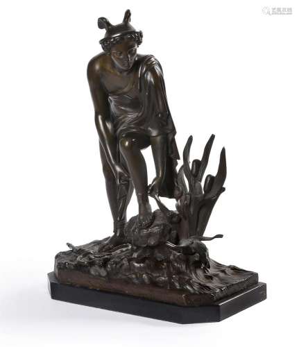 AFTER THE ANTIQUE, A BRONZE FIGURE OF MERCURY, LATE 19TH/EAR...