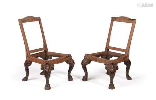 A PAIR OF GEORGE II WALNUT SIDE CHAIRS, CIRCA 1745