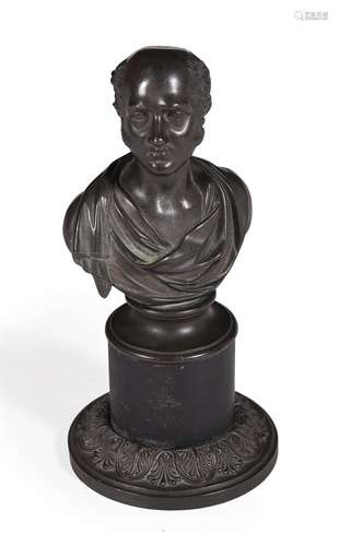 WILLIAM KING TATE AFTER NOLLEKENS, A BRONZE PORTRAIT BUST OF...