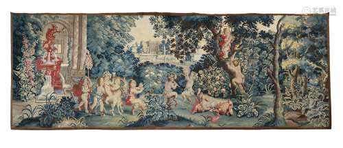 A MORTLAKE TAPESTRY, DEPICTING BACCHANALIAN CHILDREN, EARLY ...