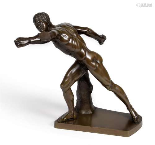 AFTER THE ANTIQUE, A BRONZE FIGURE 'THE BORGHESE GLADIATOR',...