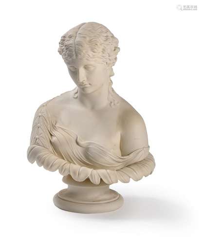 A COPELAND PARIAN PORCELAIN BUST OF 'CLYTIE', CIRCA 1870