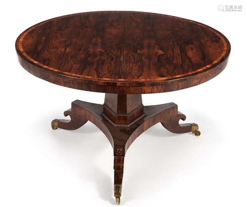 Y A GEORGE IV ROSEWOOD AND GONCALO ALVES CROSSBANDED CENTRE ...