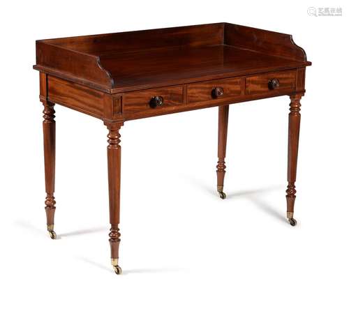 † A GEORGE IV MAHOGANY DRESSING TABLE, CIRCA 1825