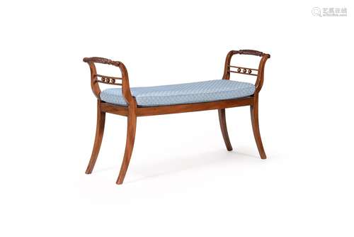 A REGENCY MAHOGAN WINDOW SEAT, CIRCA 1815