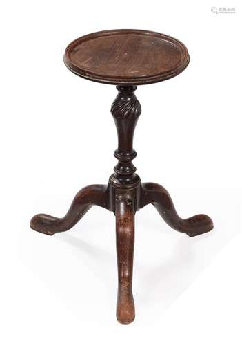 A GEORGE II MAHOGANY CANDLE STAND, CIRCA 1750