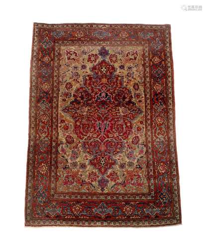 AN ISFAHAN RUG, approximately 209 x 142cm