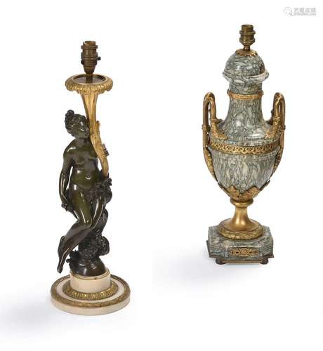 AFTER CORNELIUS VON CLEVE, A BRONZE AND ORMOLU FIGURAL TABLE...