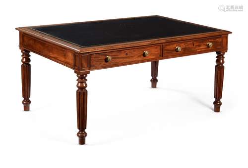 A WILLIAM IV MAHOGANY LIBRARY TABLE, CIRCA 1835