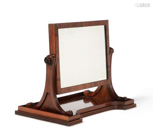 A GEORGE IV MAHOGANY DRESSING MIRROR, CIRCA 1825, ATTRIBUTED...