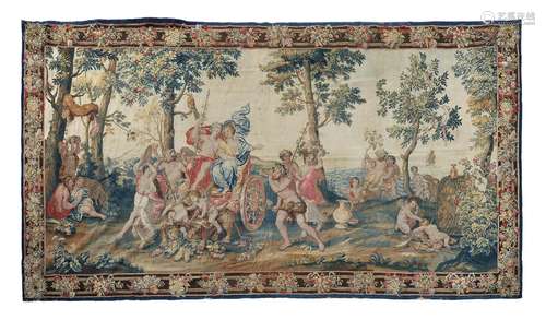 A MORTLAKE TAPESTRY DEPICTING AUTUMN, EARLY 18TH CENTURY, AF...