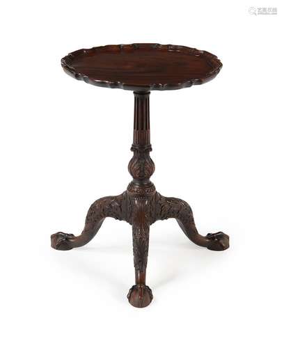 A GEORGE II MAHOGANY CANDLE STAND, CIRCA 1755