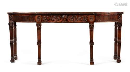 A GEORGE III MAHOGANY SERVING OR HALL TABLE, CIRCA 1785