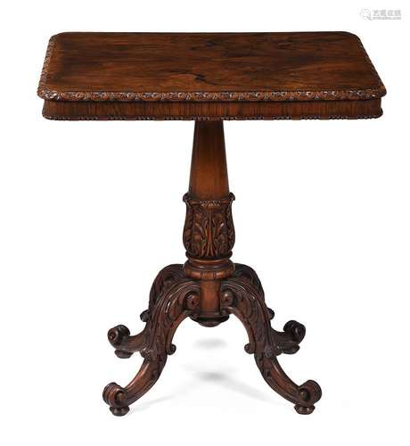 Y A WILLIAM IV ROSEWOOD PEDESTAL OCCASIONAL TABLE, CIRCA 183...