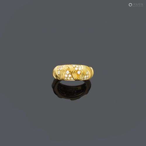 BAGUE EN OR ET DIAMANTS, BOUCHERON. Or jaune 750, 10g. Bague...