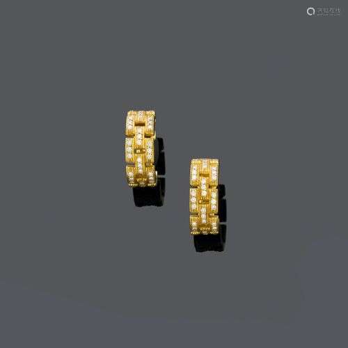 OHRCLIPS EN OR BRILLANT, CARTIER.Or jaune 750, 13g. Modèle 