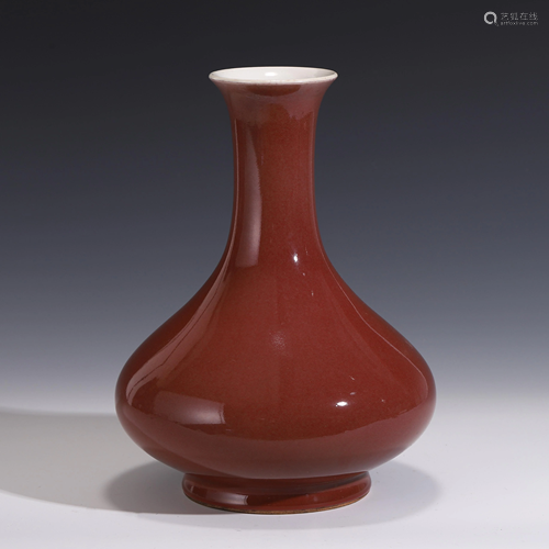 QINGOX-BLOOD-RED MONOCHROME VASE