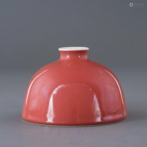 KANGXI OXBLOOD MONOCHROME WATER POT