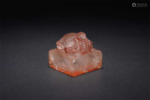 A GROUP OF CHINESE SOAPSTONE CARVED BEAST SEALS