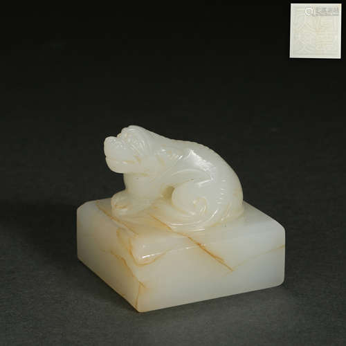 Hetian jade seal, Qing Dynasty