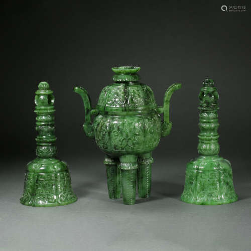 A set of Chinese Qing Dynasty jade