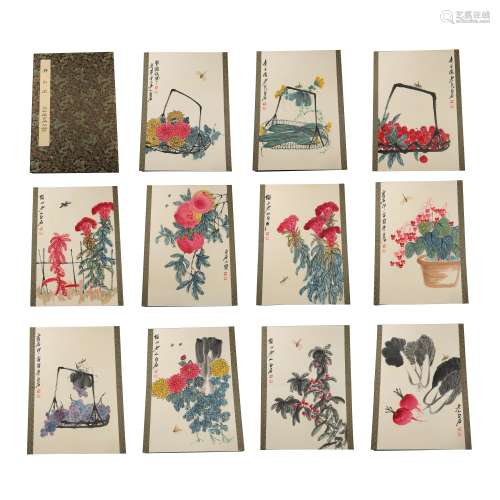 A set of albums of flowers, grasses and insects, Qi Baishi