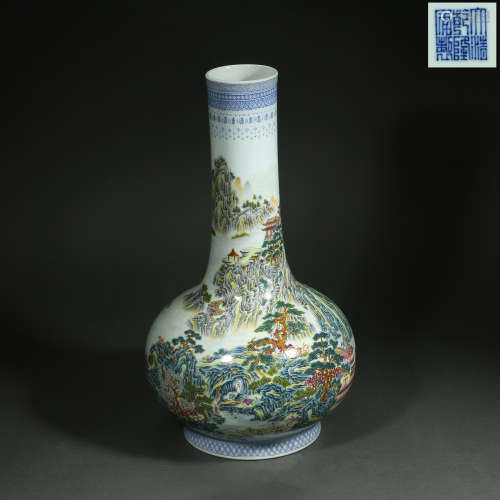 Enamel celestial vase, Qing Dynasty, China