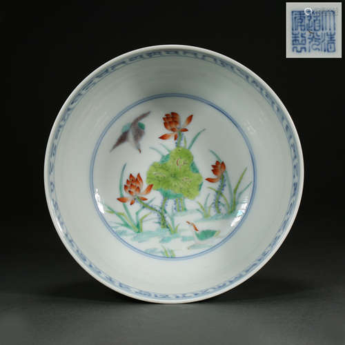 Ming Dynasty Blue and White Colorful Bowl