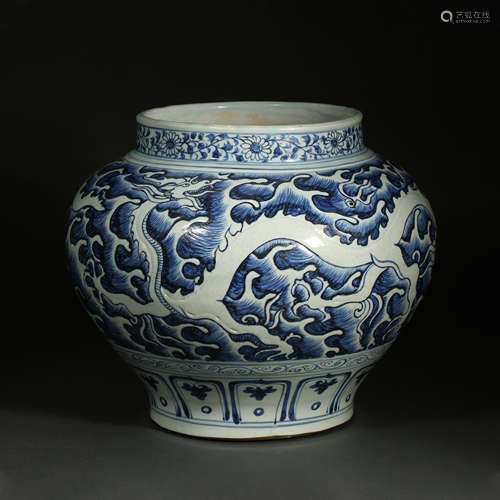 Blue and White Jar, yuan dynasty