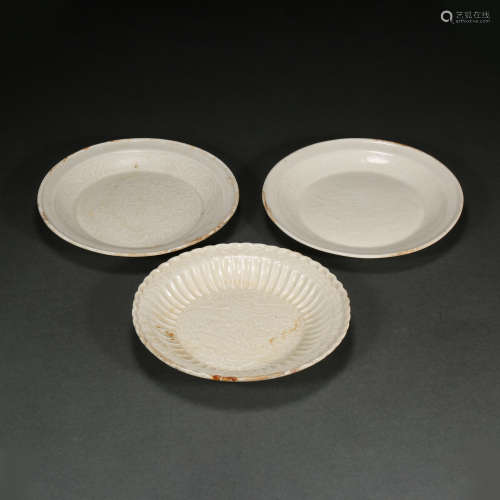 A set of Ding ware dishes from the Liao Dynasty, China