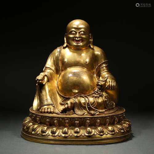 Gilt bronze Buddha statue, Ming Dynasty, China