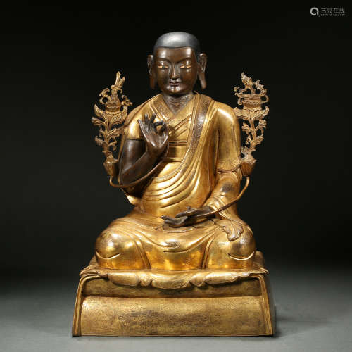Gilt bronze SHANGSHI Buddha Statue, Qing Dynasty