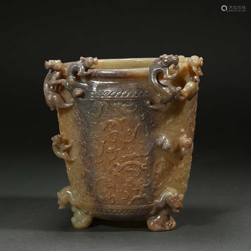 Hetian Jade Cup, zhanhan dynasty, china