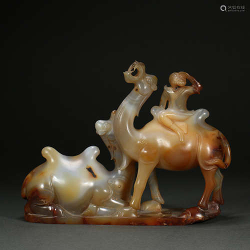 Hu figure and Camel, Tang Dynasty, China