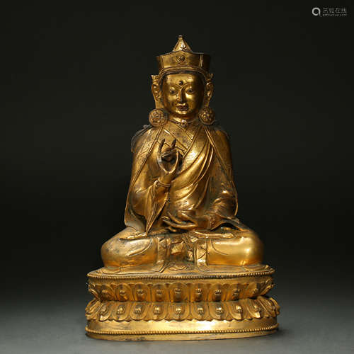 Gilt bronze Padmasambhava, China